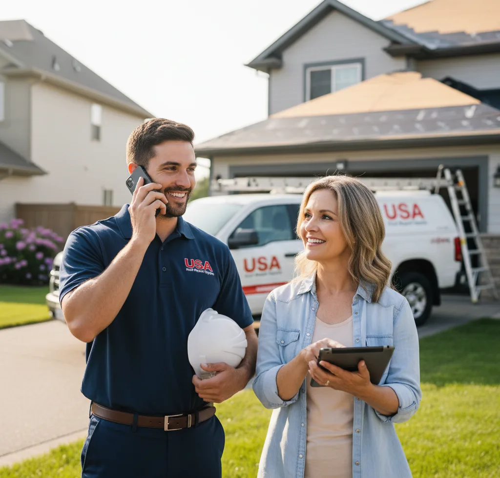 USA Roof Repair Experts customer support in Hubert